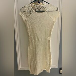 Cream color Lacey Mini Dress (sz XS)